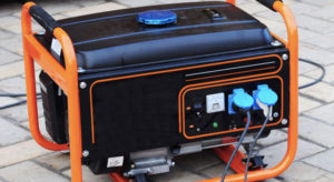 Portable generator stored outside not following generator safety