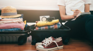 Suitcase being packed