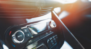 car interior dashboard with AC controls